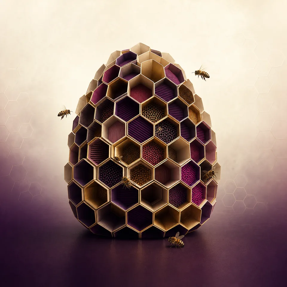 Procurement network represented as a coordinated beehive